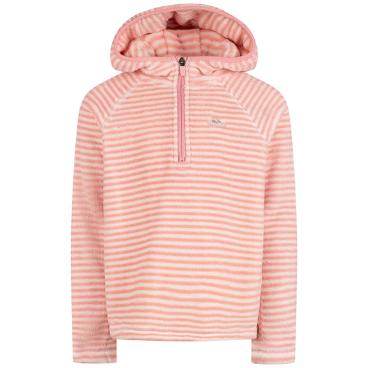 Axxton Girls 1/2 Zip Fleece in Baby Pink