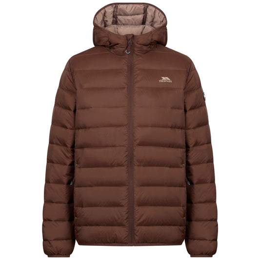 Ayton Women's Lightweight Packaway Puffer Jacket in Dark Brown
