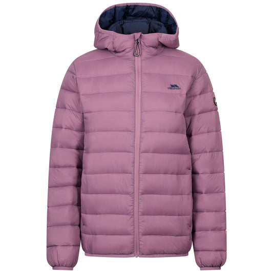 Ayton Women's Lightweight Packaway Puffer Jacket in Mauve