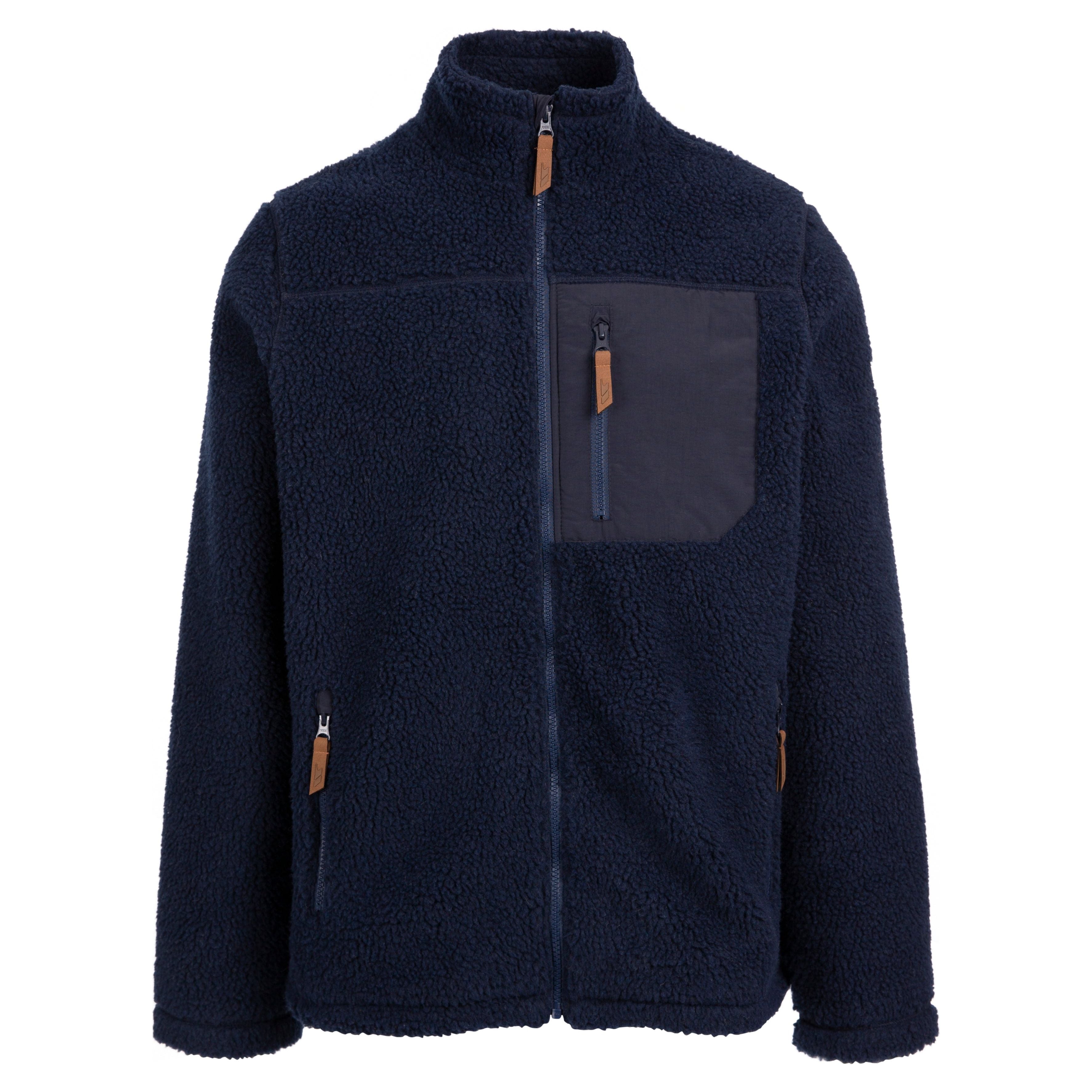 Buck Men's Sherpa Fleece Jacket in Navy| Trespass Ireland