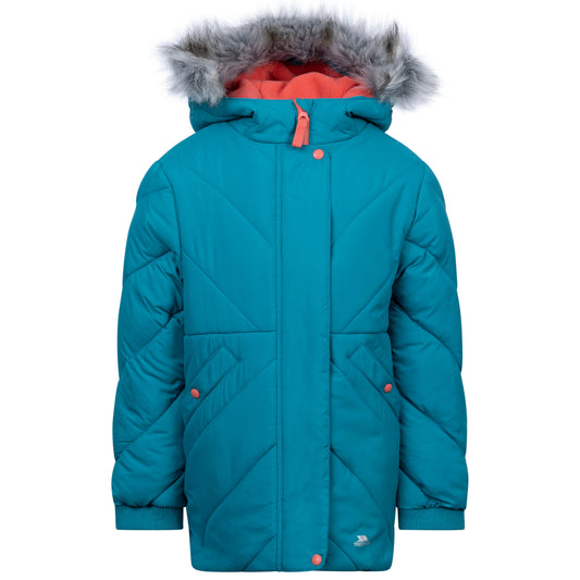 Buntee Girls' Water Resistant Padded Jacket in Tropical Blue