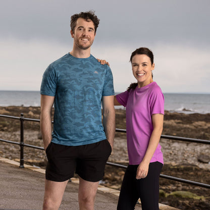 Claudette Womens Active T-Shirt in Deep Pink