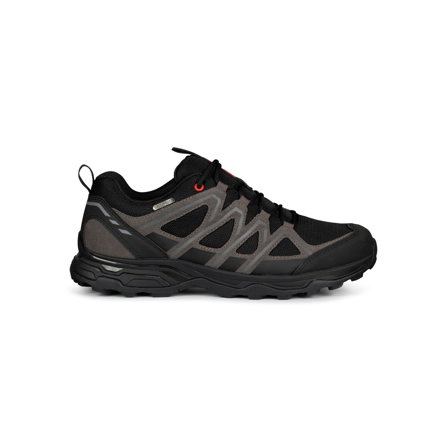 Carraig Men's Waterproof Walking Shoes in Black / Grey