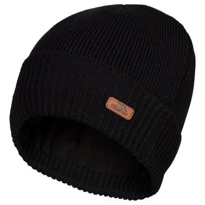 Chuck Waterproof Adults Black Knitted and Lined Beanie Hat