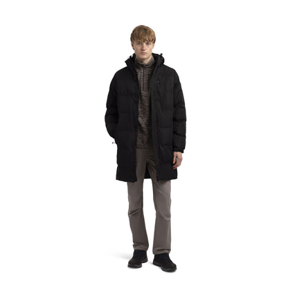 Clipster Mens Longer Padded Casual Jacket in Black