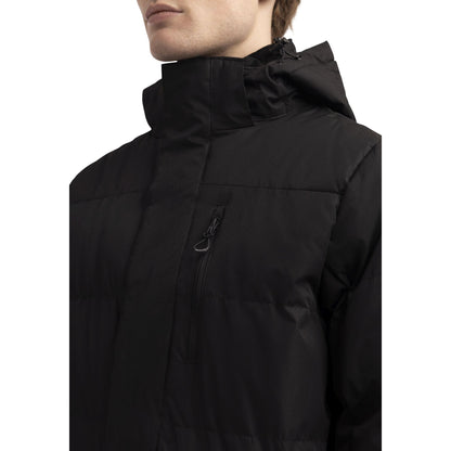 Clipster Mens Longer Padded Casual Jacket in Black