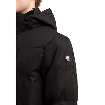 Clipster Mens Longer Padded Casual Jacket in Black