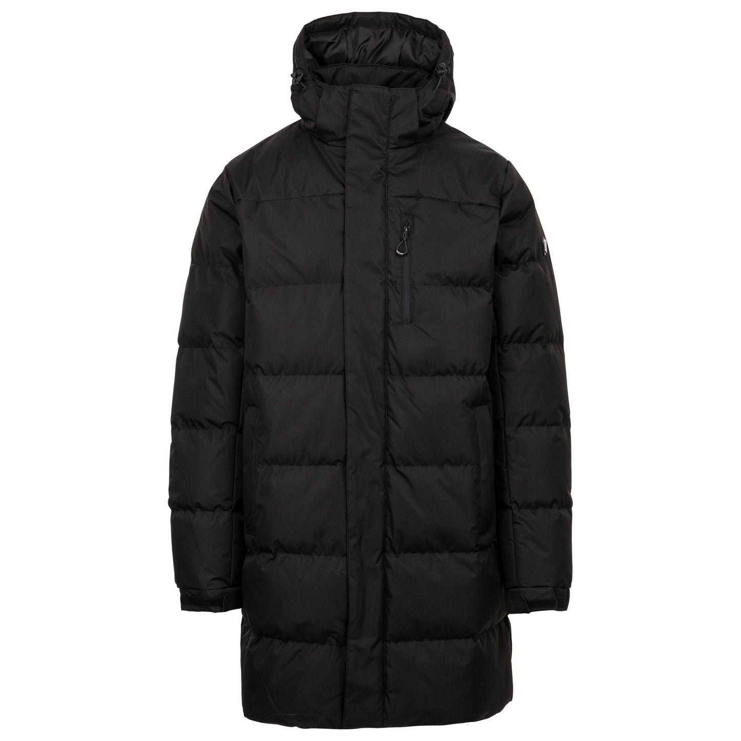 Clipster Mens Longer Padded Casual Jacket in Black