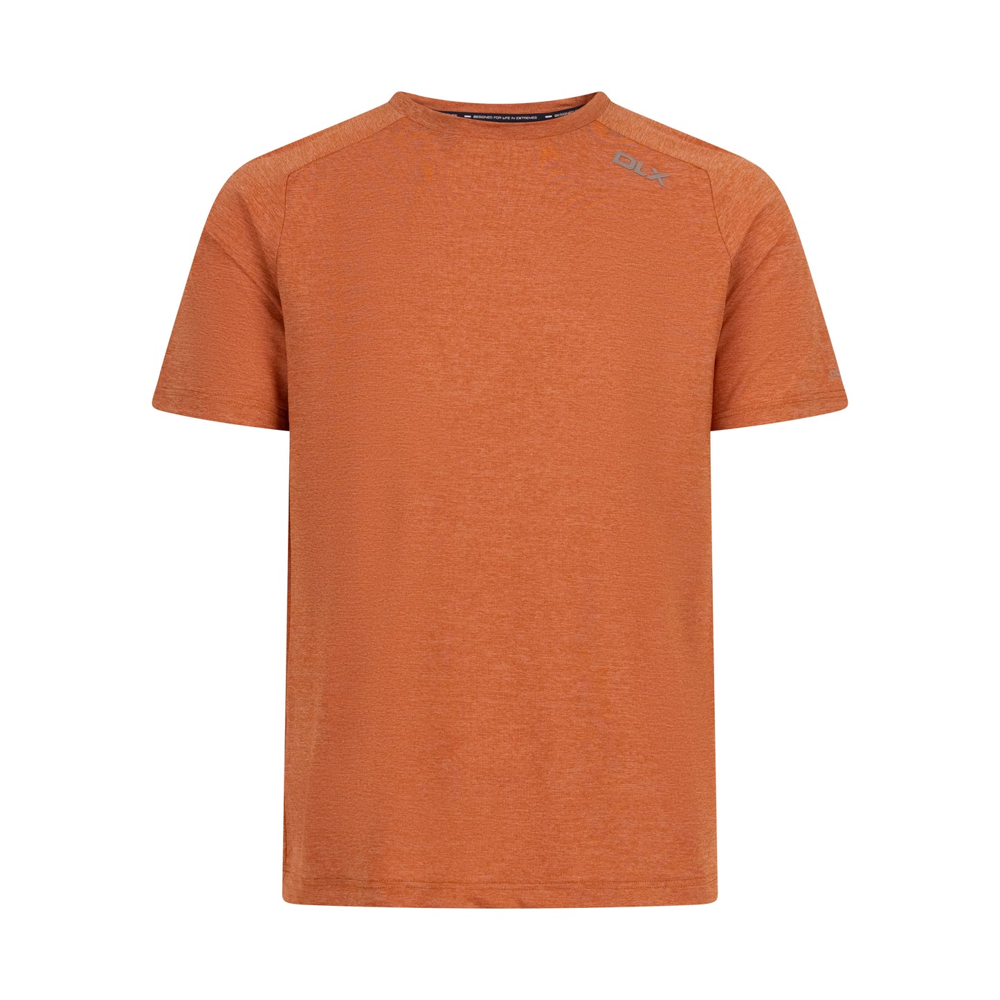 Conall Mens Quick Dry Performance T-Shirt in Burnt Orange Marl