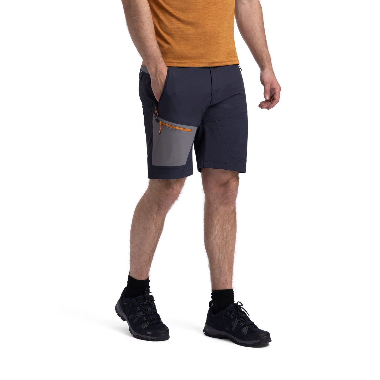 Daars Mens Adventure Shorts in Dark Flint