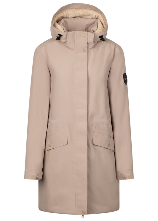 Deborah Women's Longer Padded DLX Jacket in Sand
