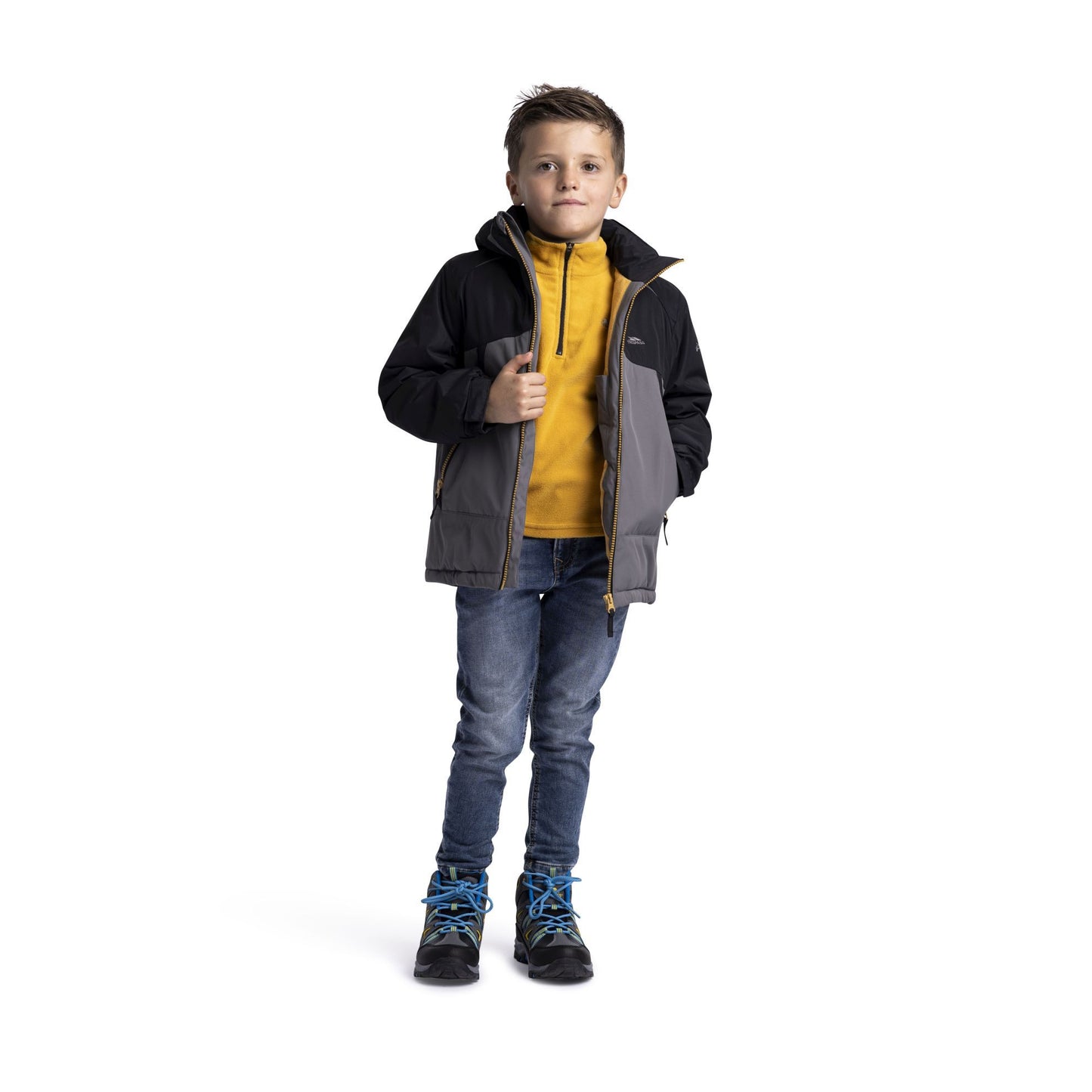 Discover Boys Padded Waterproof Jacket in Storm Grey