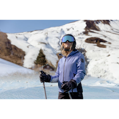 Dolores DLX Women's Slim Fit Padded Ski Jacket in Baja Blue