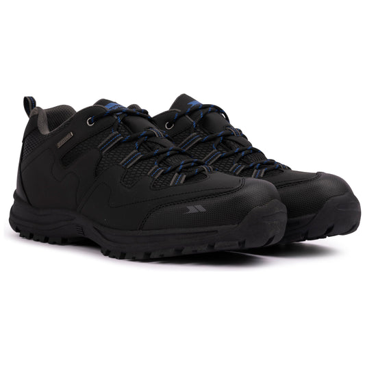 Finley Men's Waterproof Walking Shoes in Black Blue