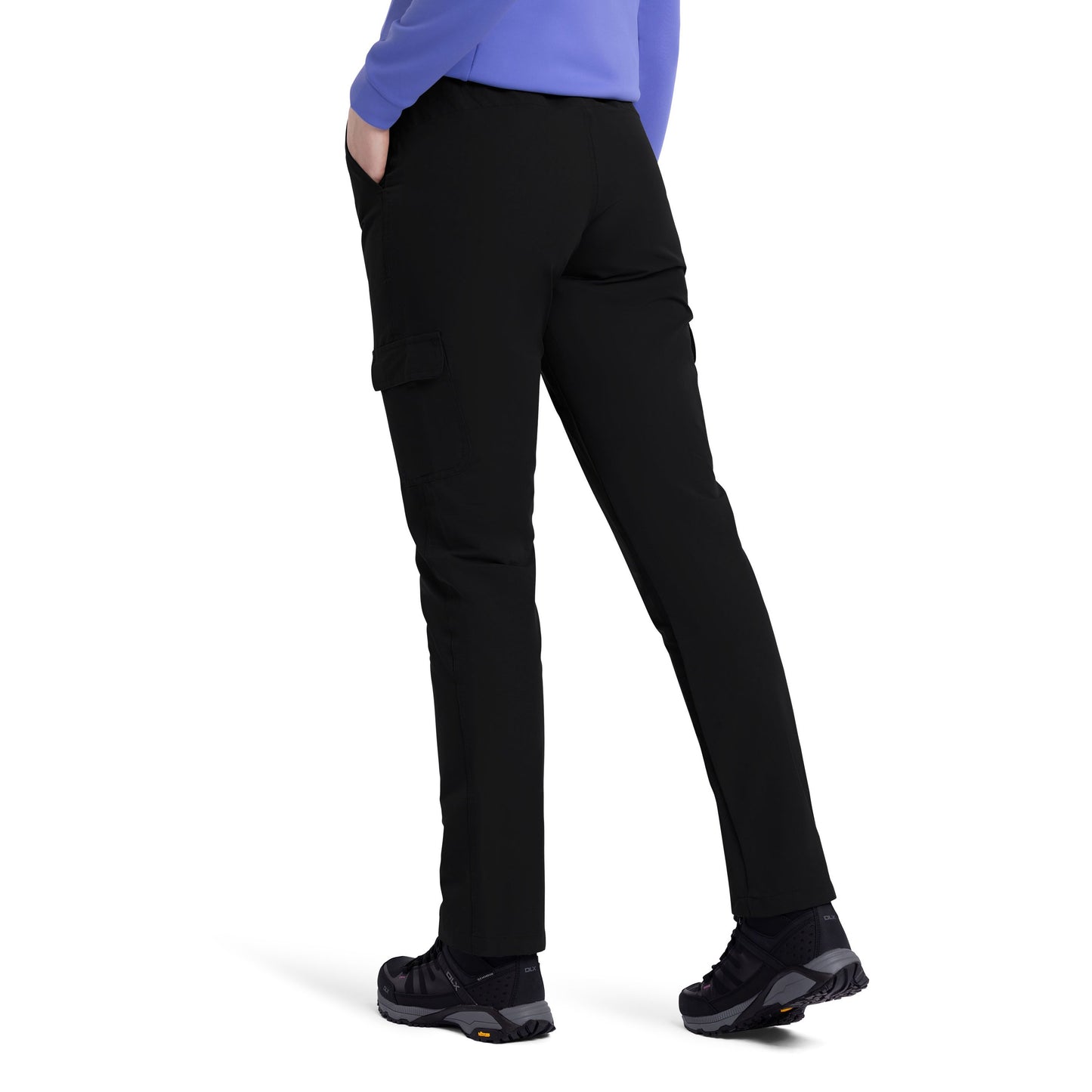 Freda Women's Water Repellant Slim Stretch Walking Trousers in Black