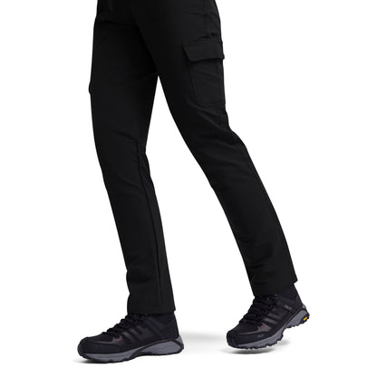 Freda Women's Water Repellant Slim Stretch Walking Trousers in Black