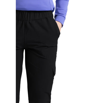 Freda Women's Water Repellant Slim Stretch Walking Trousers in Black