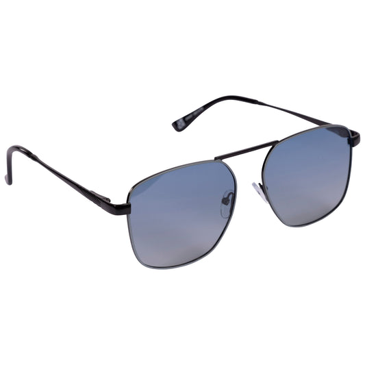 Grant Adults Unisex Aviator Sunglasses in Gunmetal Blue