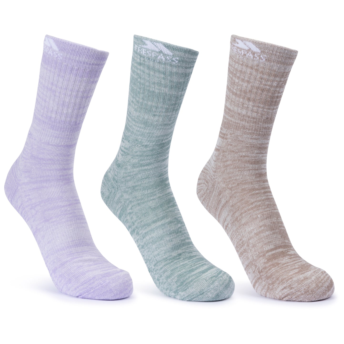 Helvellyn Women's Everyday Socks 3 Pair Pack in Gelsomino / Green / Oatmeal
