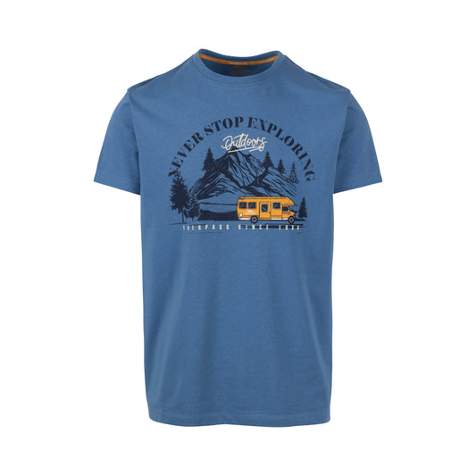 Hemple Men’s Recycled Fabric Tee : Eco-Friendly Denim Blue T-Shirt