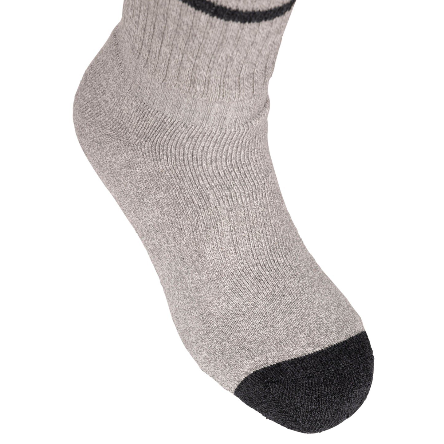 Hitched Mens Hiking Socks 2 Pack in Black / Grey Marl