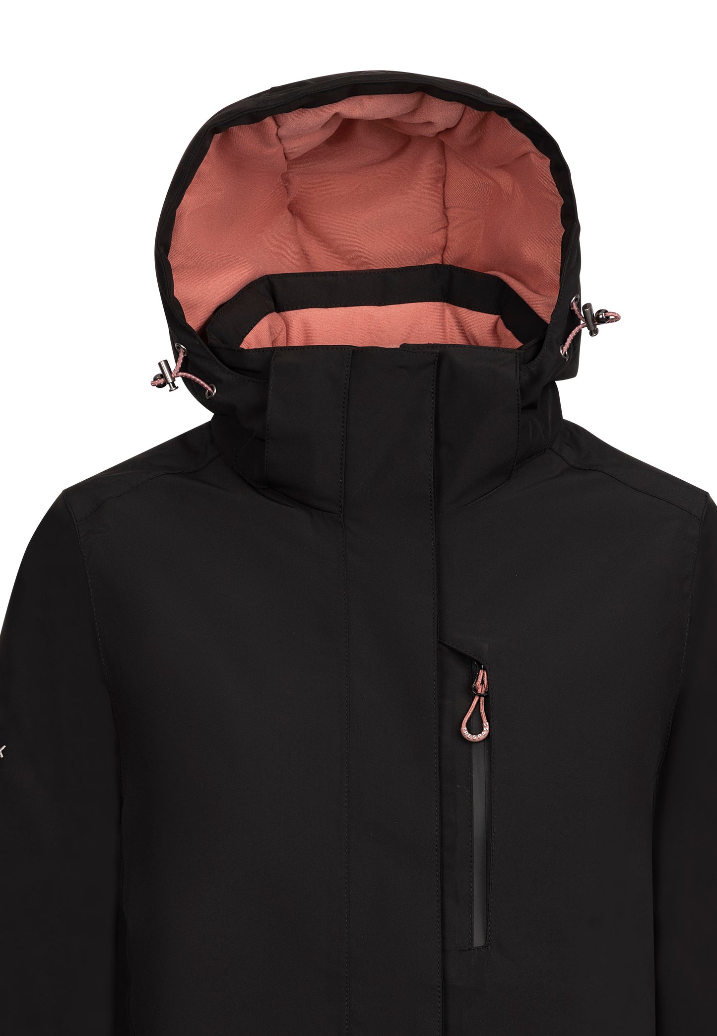 Hosho Womens Lightly Padded Waterproof Jacket in Black