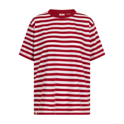 Jemima Womens Stripe T-Shirt in Claret