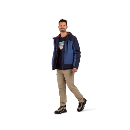 John Men's Padded Waterproof Jacket in Navy