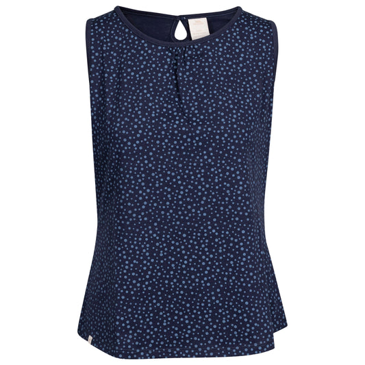 Kelly Womens Casual Vest Top in Navy Spot