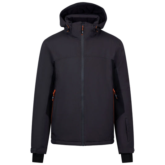 Kenneth Men's Waterproof Padded Ski Jacket in Dark Grey