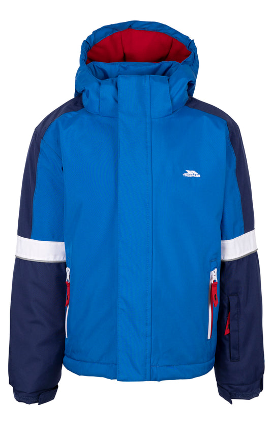 Kingsley Boys Padded Waterproof Ski Jacket in Blue