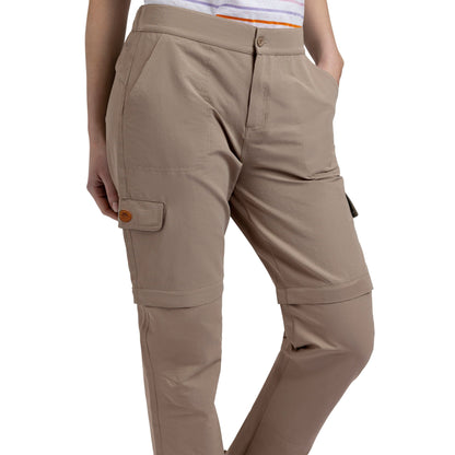 Krystyna Womens Convertible Trousers in Vintage Khaki