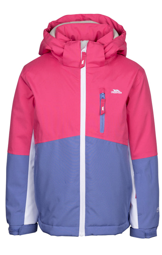 Lennox Kids Padded Waterproof Ski Jacket in Soft Pink