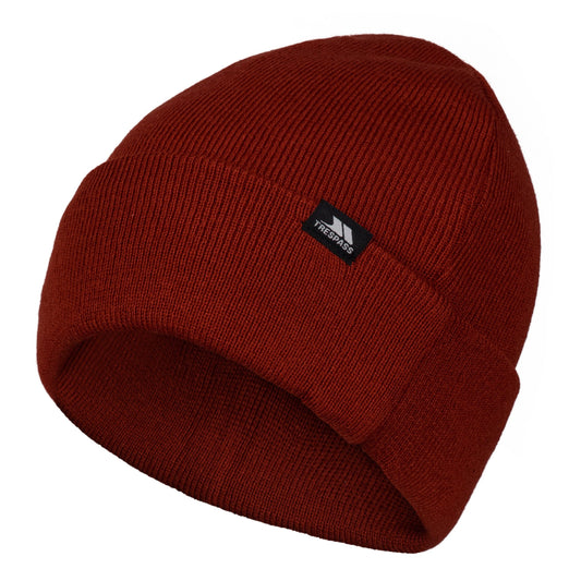 Littlebrook Adults Knitted and Lined Beanie Hat in Salsa