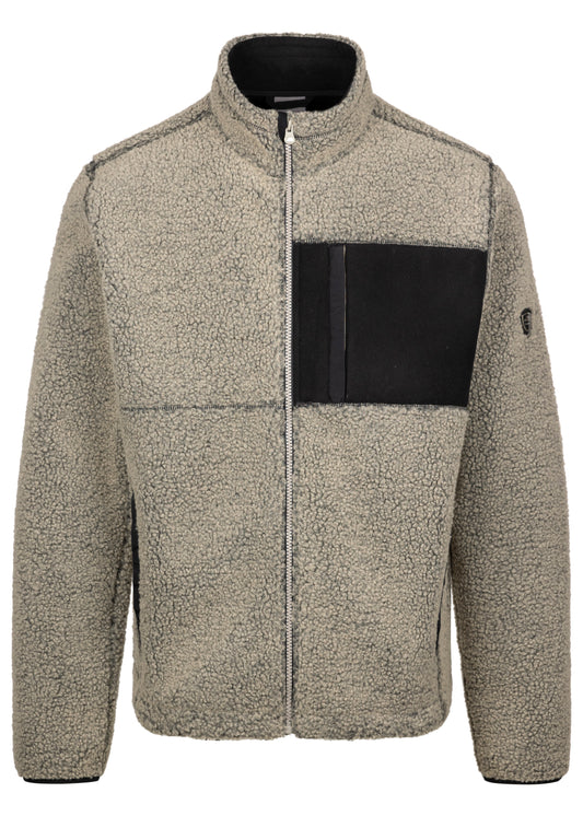 Maclarenton Men's Full Zip Fleece in Beige Marl