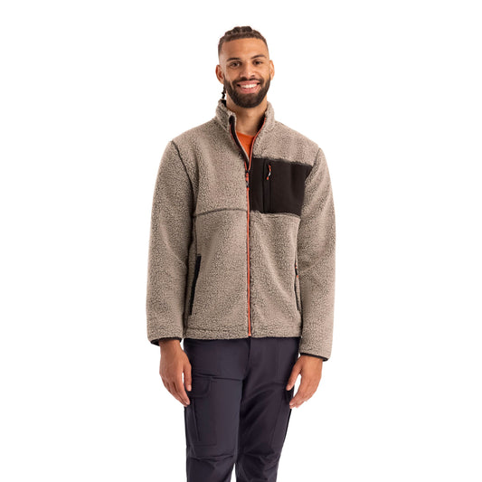 Maclarenton Men's Full Zip Fleece in Beige Marl