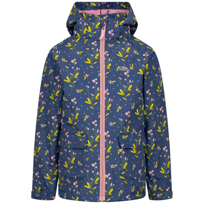 Micaella Girls Waterproof Rain Jacket in Bluetone