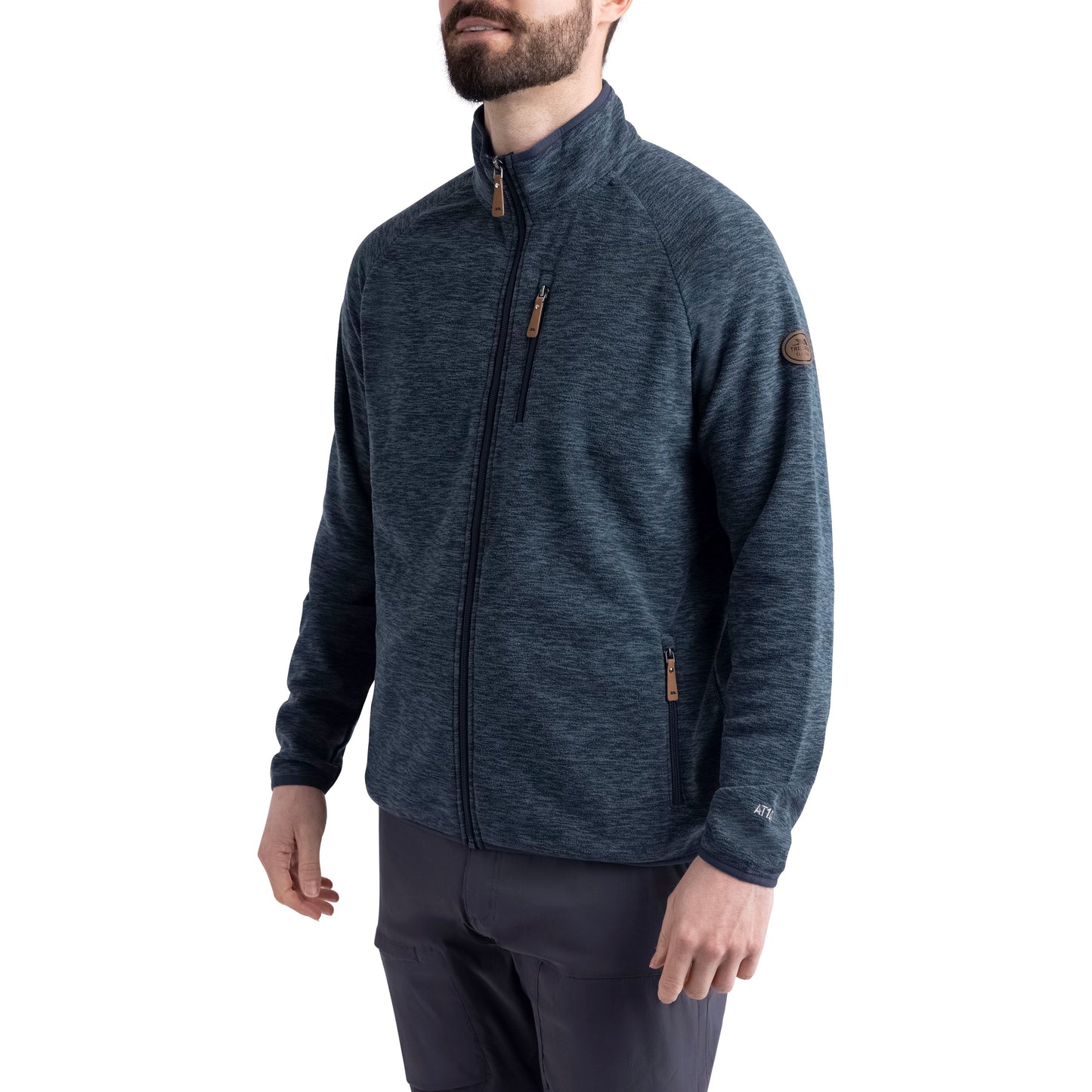 Mitchie Mens Full Zip Fleece in Dark Teal