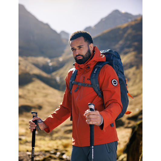 Montgomery DLX Mens Unpadded Waterproof Jacket in Burnt Orange