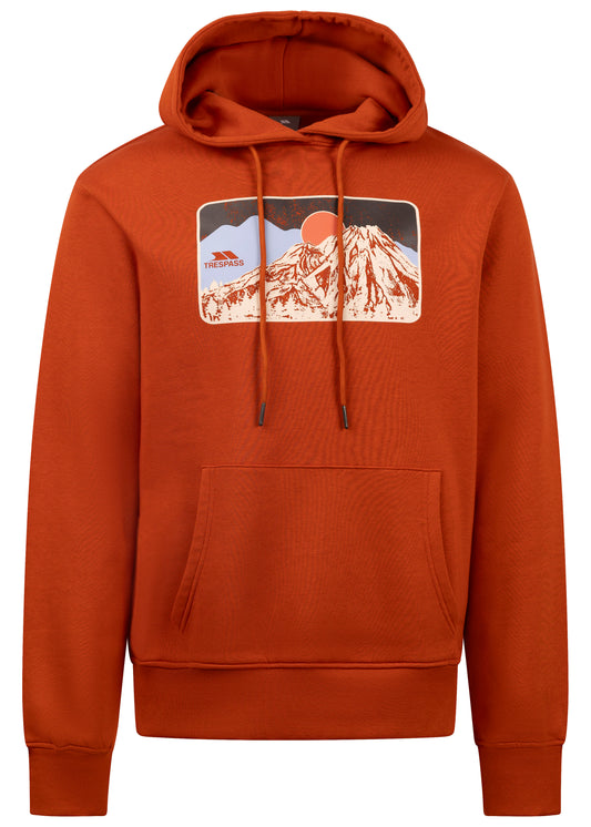 Norton Men's Casual Hoodie in Burnt Orange