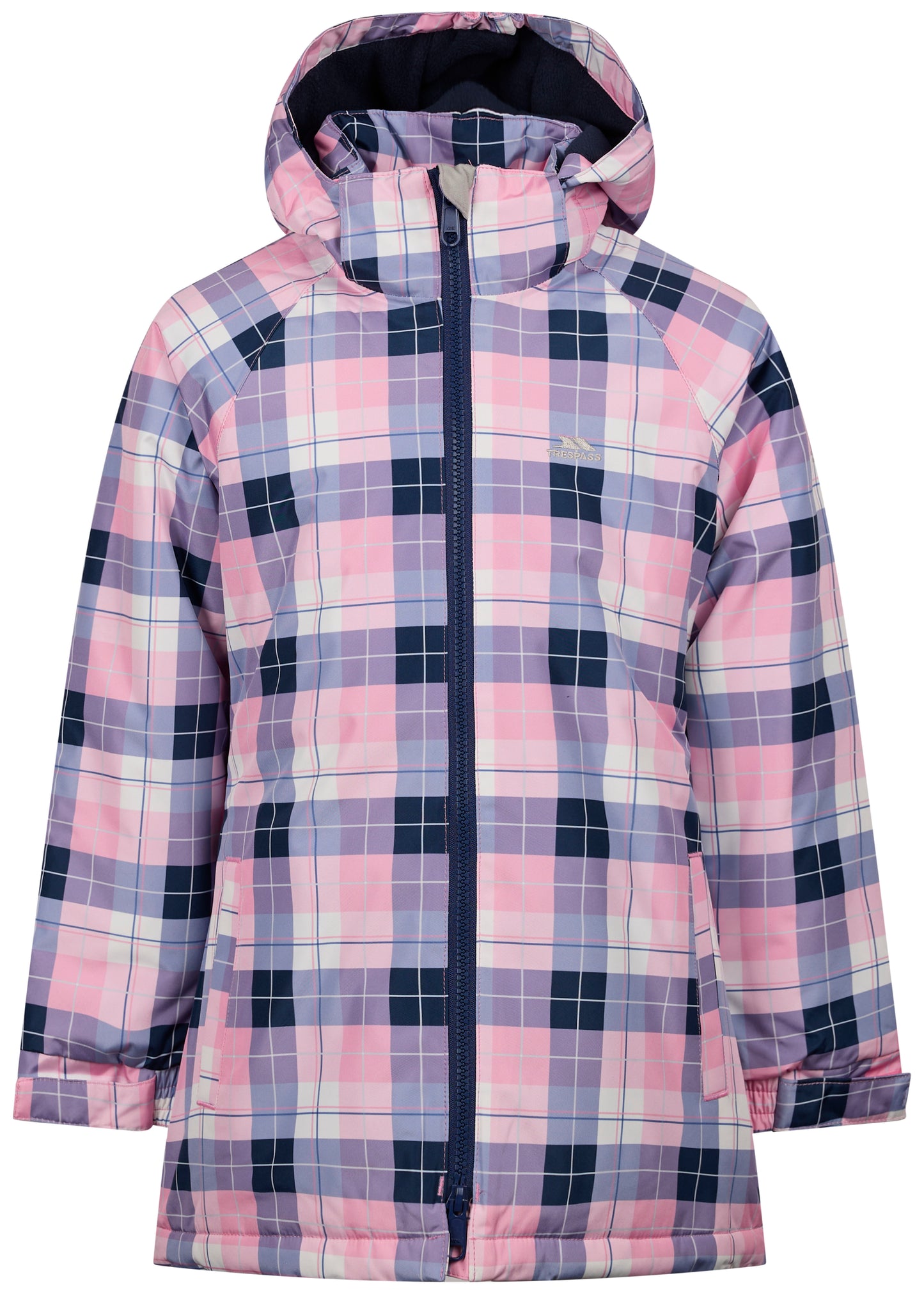 Orland Girls' Waterproof Padded Jacket in Pink Check