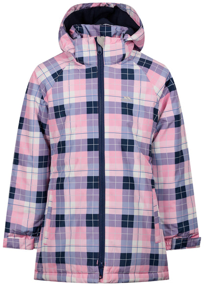 Orland Girls' Waterproof Padded Jacket in Pink Check