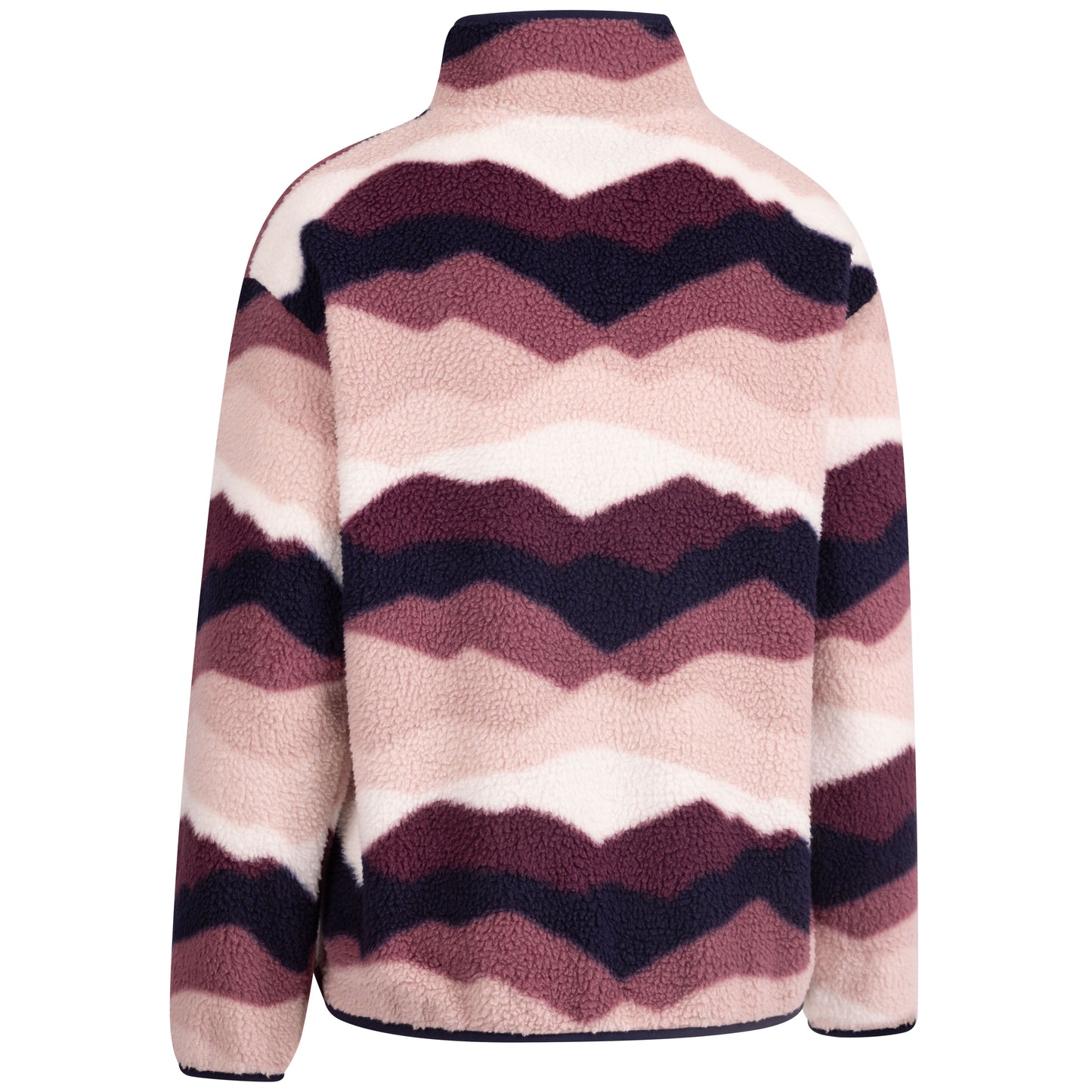 Ovie Womens 1/2 Zip Sherpa Fleece Top in Mountain Print