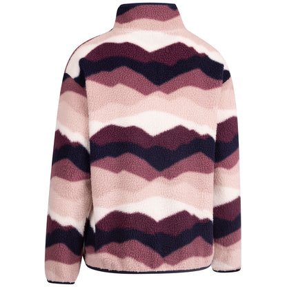 Ovie Womens 1/2 Zip Sherpa Fleece Top in Mountain Print