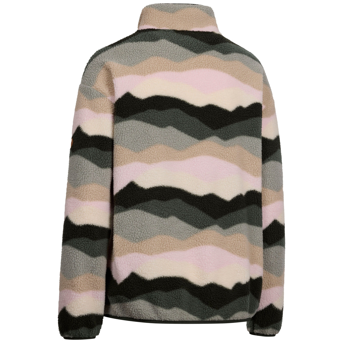 Ovie Womens 1/2 Zip Sherpa Fleece Top in Sage Mountain Print