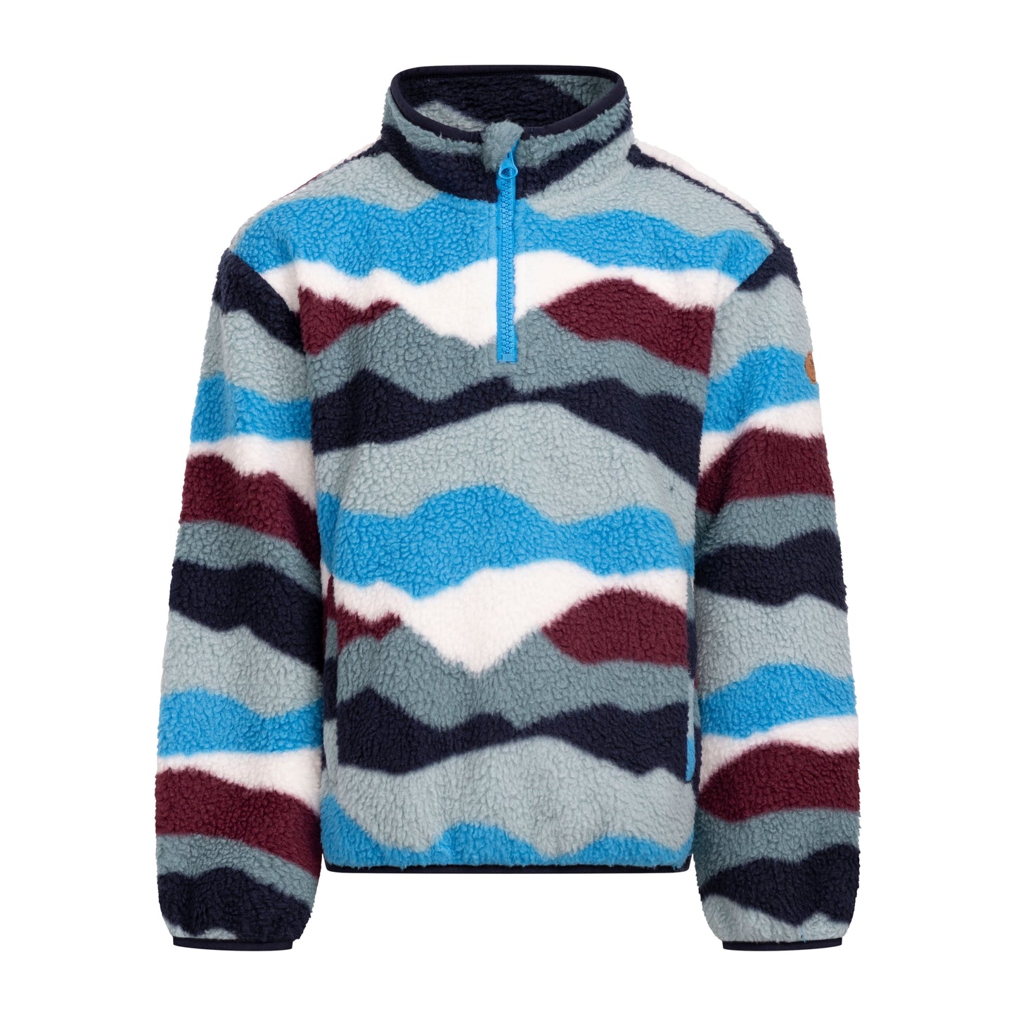 Ovie Kids Sherpa 1/2 Zip Fleece in Cobalt Mountain Print