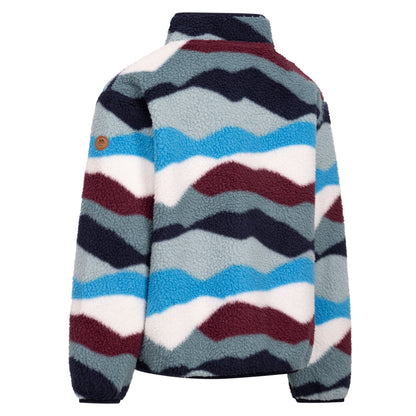 Ovie Kids Sherpa 1/2 Zip Fleece in Cobalt Mountain Print