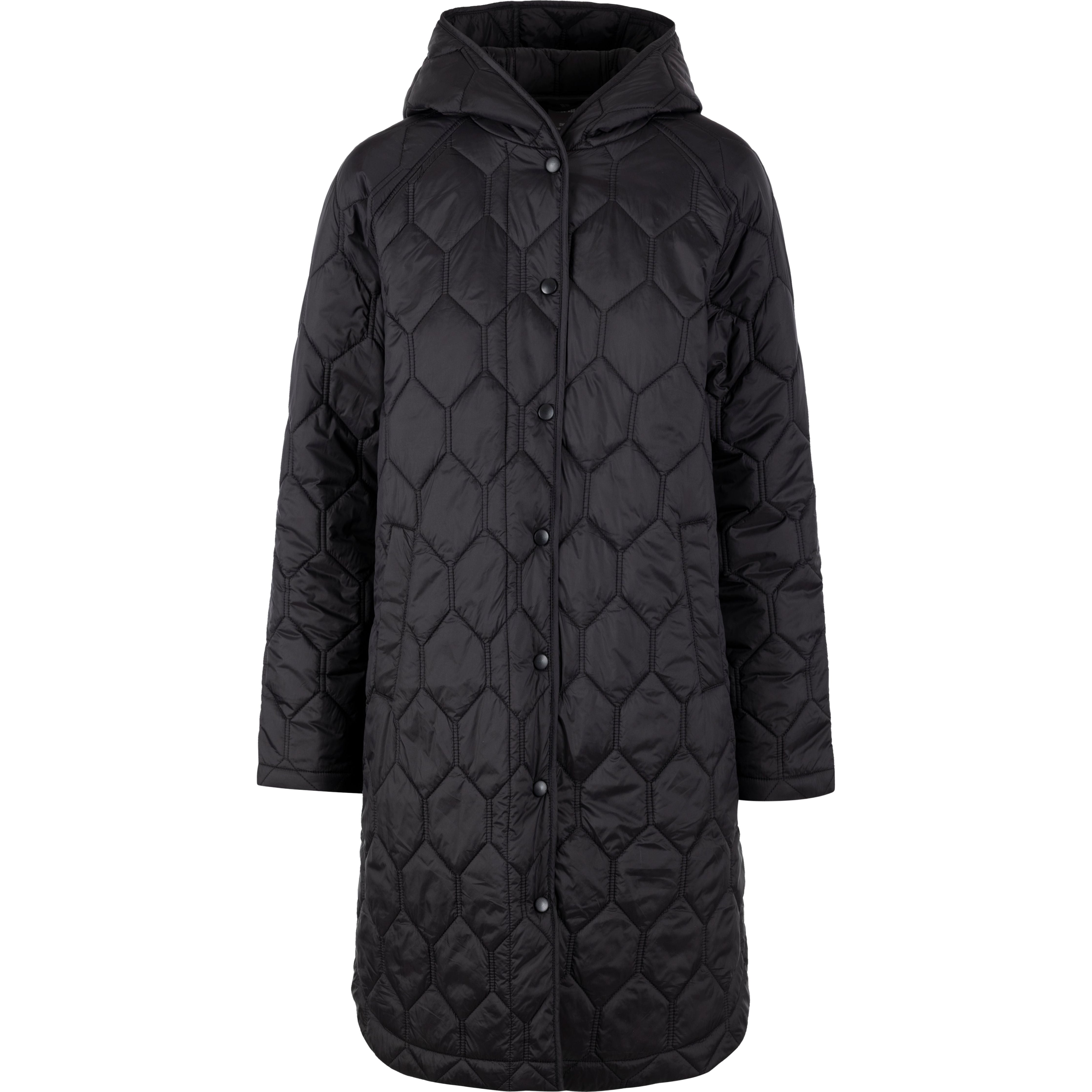 Long padded store black jacket