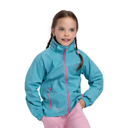 Qikpac X Kids' Waterproof Packaway Jacket in Aquamarine