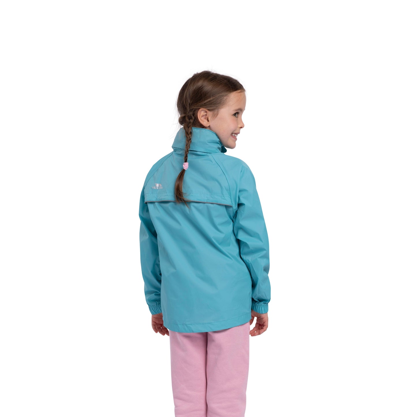 Qikpac X Kids' Waterproof Packaway Jacket in Aquamarine